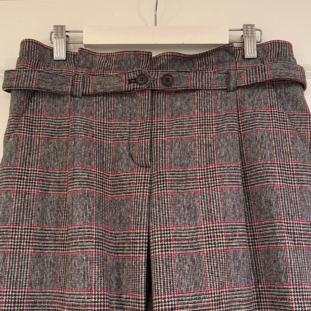 Philip Lim 3.0 Wide-Leg Plaid Houndstooth Wool pants Trousers size 2